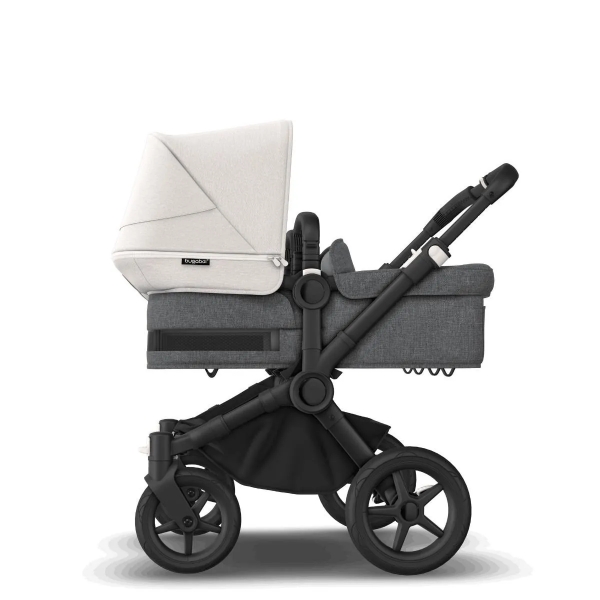 Коляска 2 в 1 Bugaboo Donkey 5 Twin Grey Melange/Misty White шасси Black