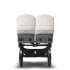 Коляска 2 в 1 Bugaboo Donkey 5 Twin Grey Melange/Misty White шасси Black