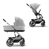 Коляска 2 в 1 Cybex Balios S Lux BLK 2025, Stone Grey с дождевиком