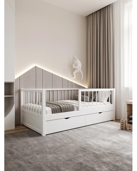 Кровать Dreams Basic белый 160x80 с ящиками (от 2 лет)