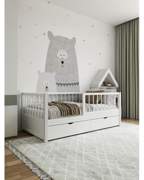 Кровать Dreams Basic белый 160x80 с ящиками (от 2 лет)