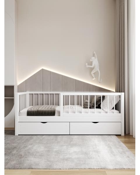 Кровать Dreams Basic белый 160x80 с ящиками (от 2 лет)