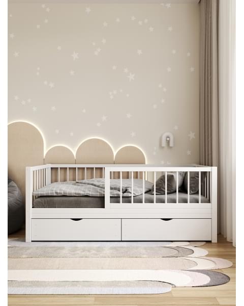 Кровать Dreams Basic белый 160x80 с ящиками (от 2 лет)
