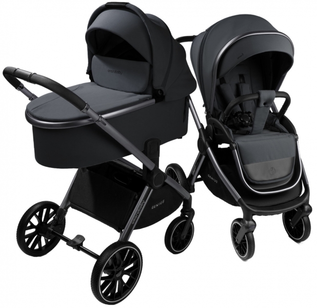 Детская коляска AmaroBaby Genius 2 в 1 серый