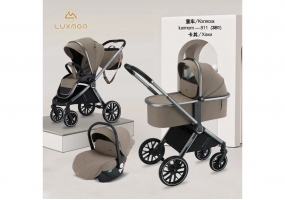  Коляска детская LuxMom 811 3в1 (коричневый хаки)