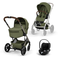 Коляска 3 в 1 Cybex Balios S Lux TPE 2026 Moss Green с автолюлькой Cybex Cloud T i-Size