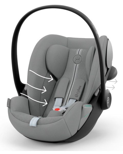 Коляска 3 в 1 Cybex Priam V Matt Black Style Off White + Cloud G3 Stone Grey Plus