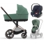 Коляска 3 в 1 Cybex Priam IV Rosegold и автокресло Aton B2 i-Size Leaf Green/Bay Blue