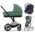 Коляска 3 в 1 Cybex Priam IV Rosegold и автокресло Aton B2 i-Size Leaf Green/Bay Blue