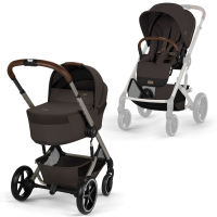 Коляска 2 в 1 Cybex Balios S Lux TPE + FoldCC 2026, Chocolate Brown с дождевиками