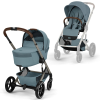 Коляска 2 в 1 Cybex Balios S Lux TPE + FoldCC 2026, Stormy Blue с дождевиками