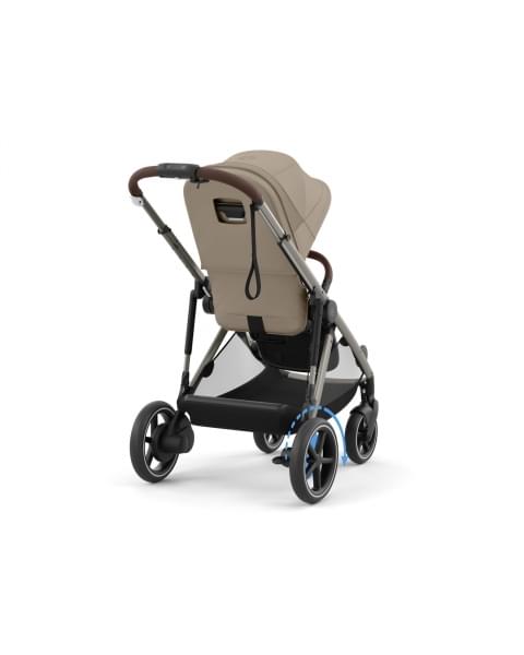 Коляска Cybex E-Gazelle S TPE Almond Beige с корзиной