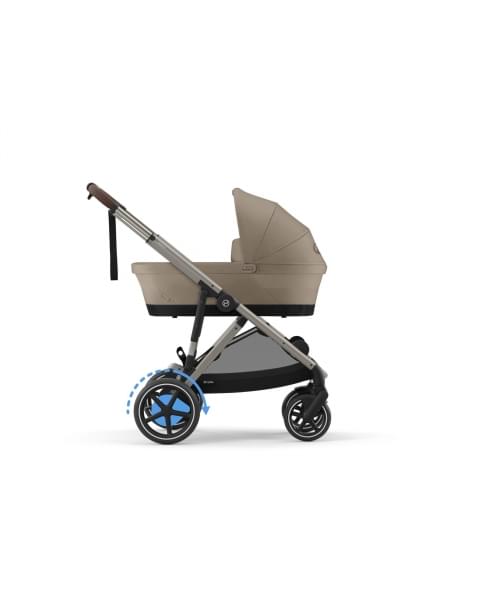Коляска Cybex E-Gazelle S TPE Almond Beige с корзиной