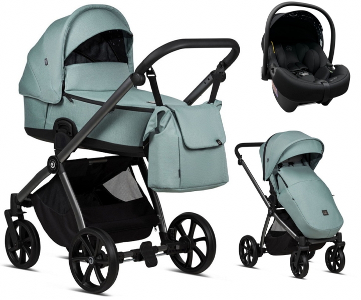 Коляска 3 в 1 Tutis Mio 3+ Essential, Turquolse (243)