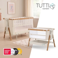 Кровать-трансформер приставная Tutti Bambini CoZee XL Scandinavian Walnut/Ecru