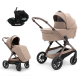 Коляска 3 в 1 Agex Prima Pro 2026, Dune (Бежевый) + Автокресло Agex i-Safe Black (0-13 кг)