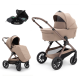 Коляска 3 в 1 Agex Prima Pro 2026, Dune (Бежевый) + Автокресло Agex i-Safe Grey (0-13 кг)