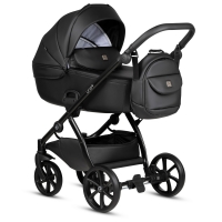Коляска 2 в 1 Tutis Uno 5+ Leather, Black (699)