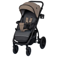 Коляска прогулочная Indigo EPICA XL AIR + с сумкой темно-бежевый-серый