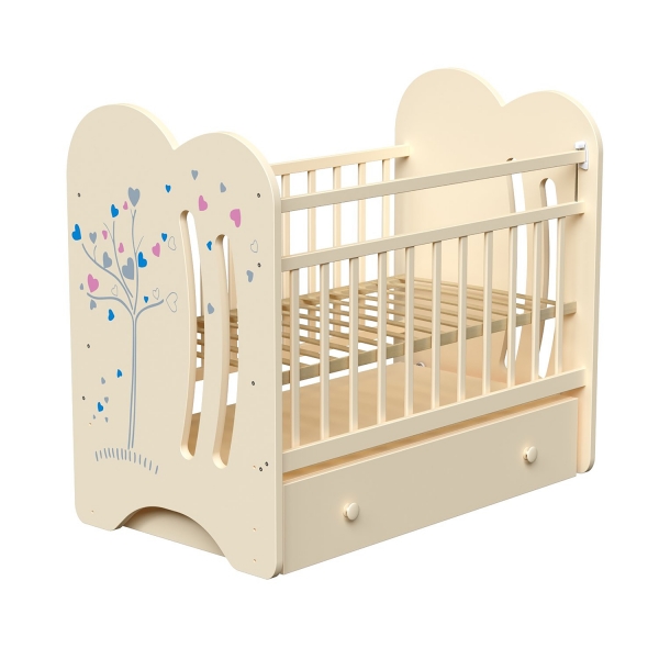 Кровать детская Wind tree c маятником и ящиком