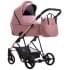 Детская коляска Bebetto Yoddi Premium Class 2 в 1 05 розовая кожа рама бронза