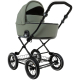Детская коляска люлька Roan Bass Next Classic d12 2.0 1 в 1 BNC/72/1 Sage Green/Black/руч.Black