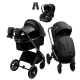 Детская коляска AmaroBaby Genius 3 в 1 черный