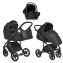 Детская коляска Roan Bass Next Кожа 3 в 1 с автокреслом Tutis Elo Lux EduSky Black RN088/1 Black/Black