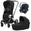Коляска 3 в 1 Cybex Priam IV Rosegold и автокресло Aton B2 i-Size Sepia Black/Bay Blue