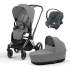 Коляска 3 в 1 Cybex Priam IV Rosegold и автокресло Aton B2 i-Size Mirage Grey/Steel Grey