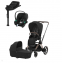 Коляска 3 в 1 Cybex Priam IV Rosegold и автокресло Aton S2 i-Size с базой Base One Sepia Black/Moon Black