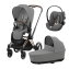 Коляска 3 в 1 Cybex Priam IV Rosegold и автокресло Cloud G i-Size Lava Grey Mirage Grey