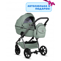 Детская коляска 2 в 1 Tutis Uno 5+ Leather, Sage (039)