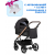 Коляска 2 в 1 Tutis Leo Plus, Black (201)