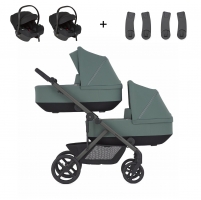 Коляска для двойни 3 в 1 Anex Modu, Greeny (Зеленый)