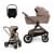 Коляска Agex Prima Pro 3 в 1 с автокреслом i-Team Black Dune (Бежевый)