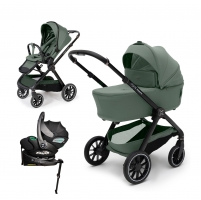 Коляска 4 в 1 Agex Prima Pro, Green (Зеленый) + автолюлька i-safe + база