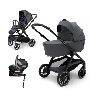 Коляска 4 в 1 Agex Prima Pro, Grey (Серый) + автолюлька i-safe + база