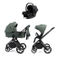 Детская коляска Peppy Monaco 3 в 1 с автокреслом Rise Black Oliva Green (зеленый), рама серая 2026