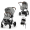 Коляска 4 в 1 Cybex Balios S Lux BLK 2025, Stone Grey с дождевиком, автолюлькой Agex i-Safe S Grey и базой Agex