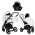 Детская коляска Roan Bass Next Кожа 3 в 1 с автокреслом Tutis Elo Lux EduSky Black RN081/1 White