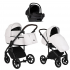 Детская коляска Roan Bass Next Кожа 3 в 1 с автокреслом Tutis Elo Lux EduSky Black RN081/1 White
