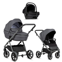 Детская коляска Tutis Uno 6 Plus Essential collection 3 в 1 с автокреслом Elo Lux EduSky Black 1602169 Antracite