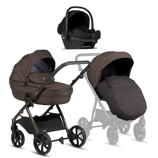 Детская коляска Tutis Uno 6 Plus Essential collection 3 в 1 с автокреслом Elo Lux EduSky Black 1602147 Tiramissu