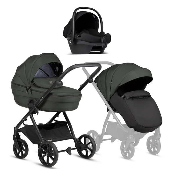 Детская коляска Tutis Uno 6 Plus Essential collection 3 в 1 с автокреслом Elo Lux EduSky Black 1602144 Pistaccio