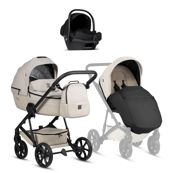 Детская коляска Tutis Viva 6 Plus Essential 3 в 1 с автокреслом Elo Lux EduSky Black 1612058 Crystal