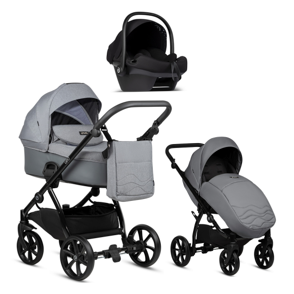 Детская коляска Tutis Leo Plus 3 в 1 227 Stone grey