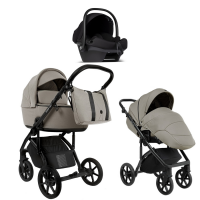 Детская коляска Roan Bass Next 2.0 3 в 1 с автокреслом Tutis Elo Lux EduSky Black BSN/41/2 Hazel/Black/руч.Black