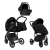 Детская коляска Roan Bass Next 2.0 3 в 1 с автокреслом Tutis Elo Lux EduSky Black Caviar Black/Black