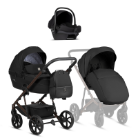 Детская коляска Tutis Viva 6 Plus Essential 3 в 1 с автокреслом Elo Lux EduSky Black 1612070 Caviar